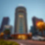 Atria Tower's exterior showcasing innovative architectural design