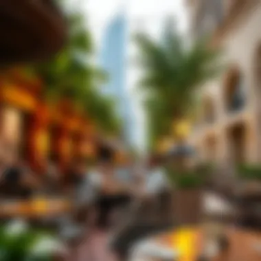 Alfresco Dining Experience at City Walk Vibrant outdoor dining scene at City Walk with stylish cafes