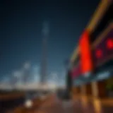 A stunning skyline view of Dubai with modern cinema theaters