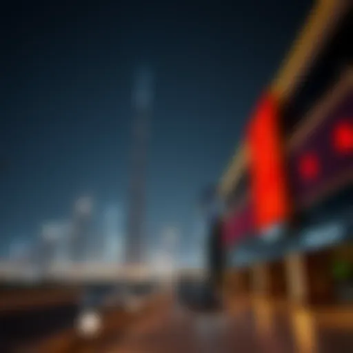 A stunning skyline view of Dubai with modern cinema theaters