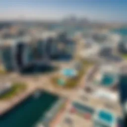 Aerial view of Creek Harbour showcasing modern architecture
