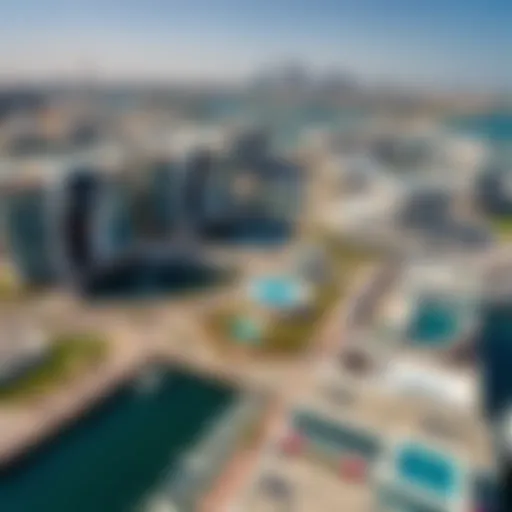 Aerial view of Creek Harbour showcasing modern architecture