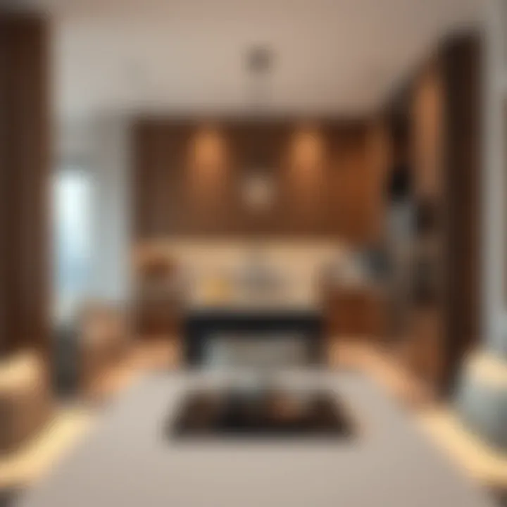 Open kitchen design with sleek appliances