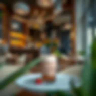 A cozy café setting with unique beverage offerings and inviting ambiance.