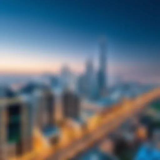 Panoramic view of a UAE city skyline showcasing modern architecture