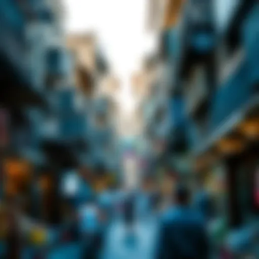 A vibrant view of Al Fahidi Souk showcasing various shops