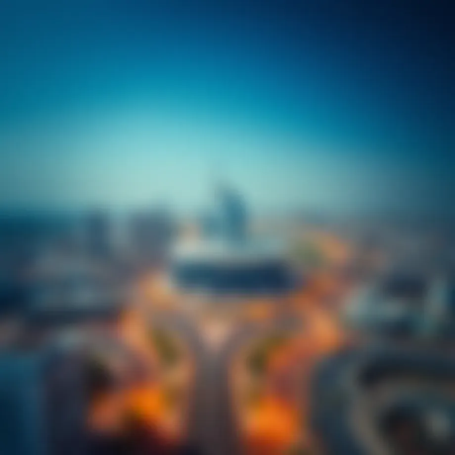 Aerial view of Sheikh Zayed Road showcasing Al-Safadi