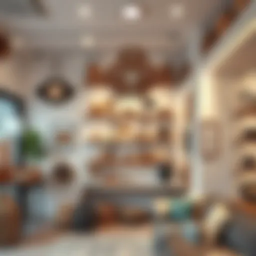 A vibrant boutique showcasing local artisan crafts in Karama