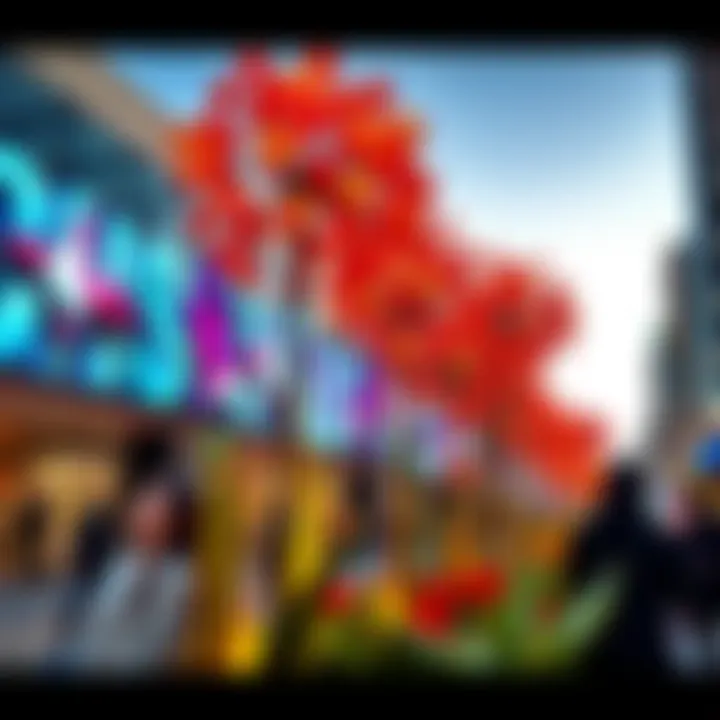 Vibrant art installations in City Walk