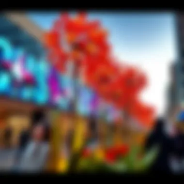 Artistic Expressions at City Walk Vibrant art installations in City Walk
