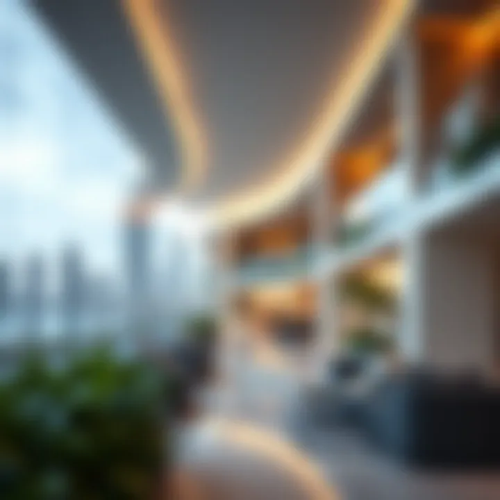 Luxurious residential spaces within Dubai Wharf promoting upscale living