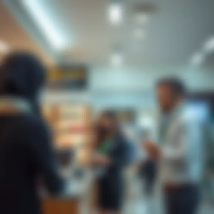 Customer service representatives assisting local business owners
