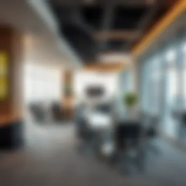 Innovative Workspaces for Dynamic Enterprises Interior showcasing collaborative workspaces and business solutions