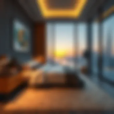 Cozy Bedroom with Stunning View in Dubai Cozy bedroom with stunning view in Dubai