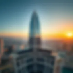 Aerial view of Ontario Tower showcasing its architectural design