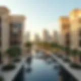 A stunning view of Riverside Crescent's architectural design