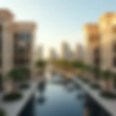 Architectural Marvel of Riverside Crescent A stunning view of Riverside Crescent's architectural design