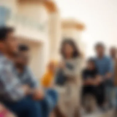 Diverse Community Living in Mussafah Group of diverse individuals enjoying community life in Mussafah