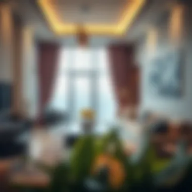 Stylish Apartment Interior with Key Amenities Modern apartment interior highlighting amenities
