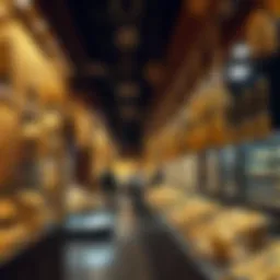 A stunning gold souk filled with intricate jewelry displays