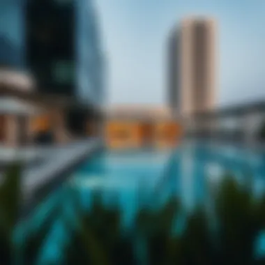 Luxurious Amenities at Jumeirah Beach Residence Luxurious amenities and pools at a Jumeirah Beach Residence property