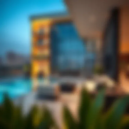 Luxurious long stay apartment in Dubai showcasing modern architecture