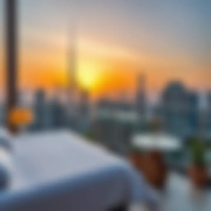 View of Dubai skyline from a long stay apartment balcony