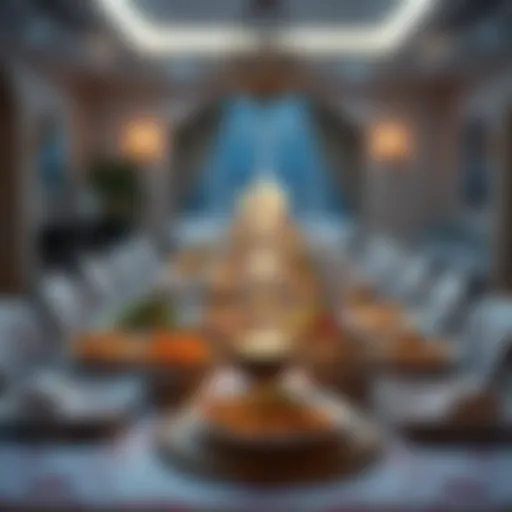 A beautifully arranged iftar table showcasing a variety of dishes