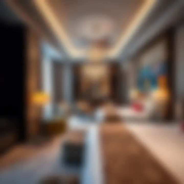 Elegant room interior showcasing lavish amenities