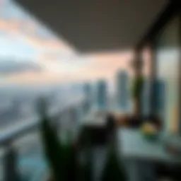 Stunning balcony view overlooking Dubai skyline