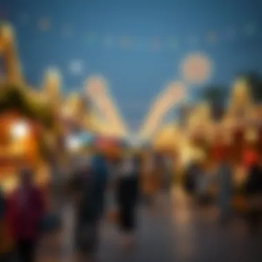 Vibrant Winter Market in Abu Dhabi Festive winter market in Abu Dhabi filled with visitors