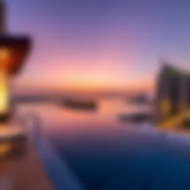 Infinity Pool overlooking the Marina Infinity pool with panoramic views of the marina